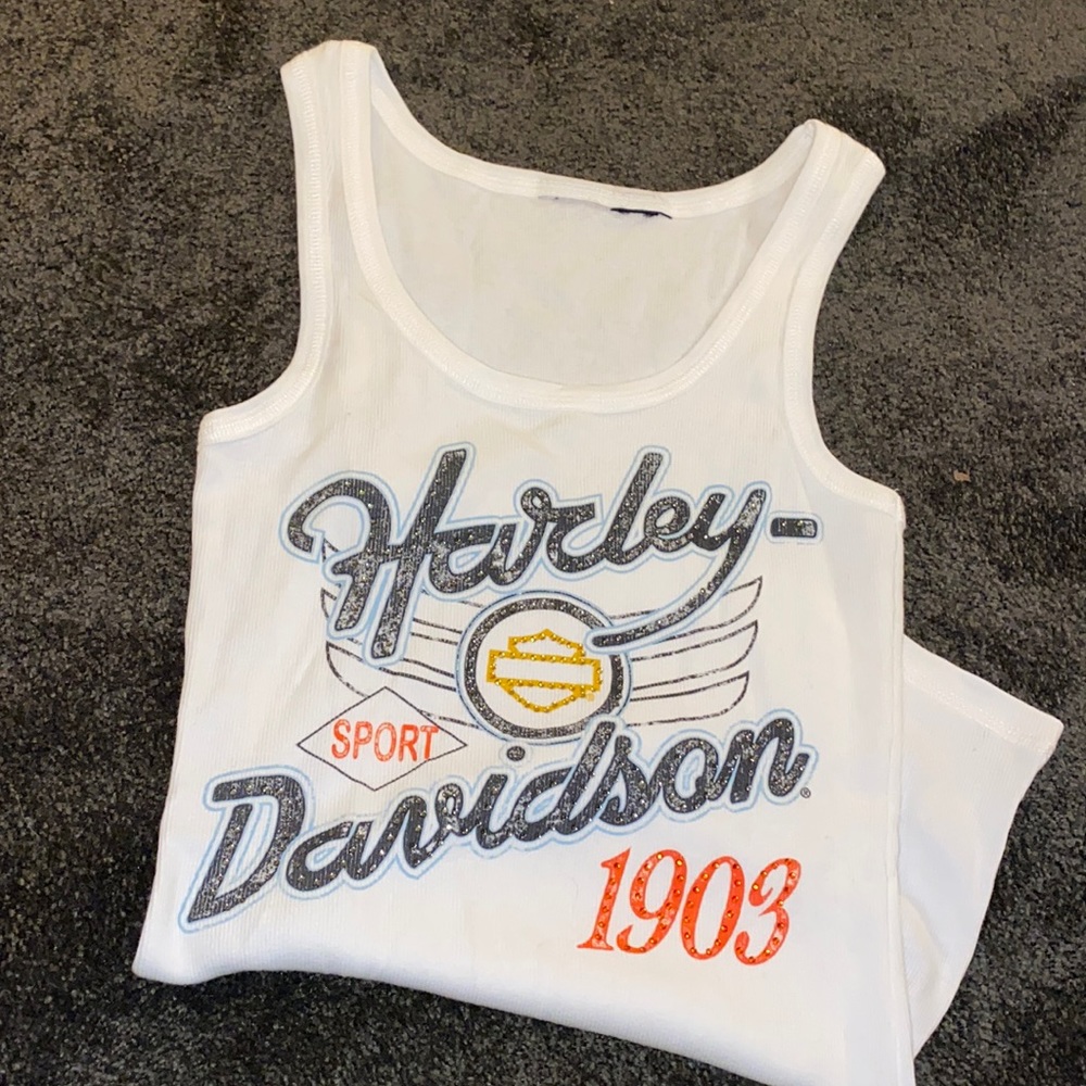 NEVER WORN- JEWELED HARLEY DAVIDSON TANK🌟🌟